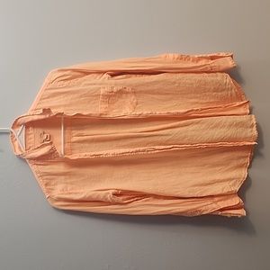 Neon orange button down